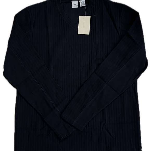 Armani Exchange Dark Navy V-Neck Sweater - Picture 1 of 2